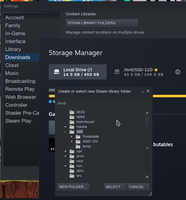 [Solved] How to tell Steam Storage Manager to locate my second hard ...